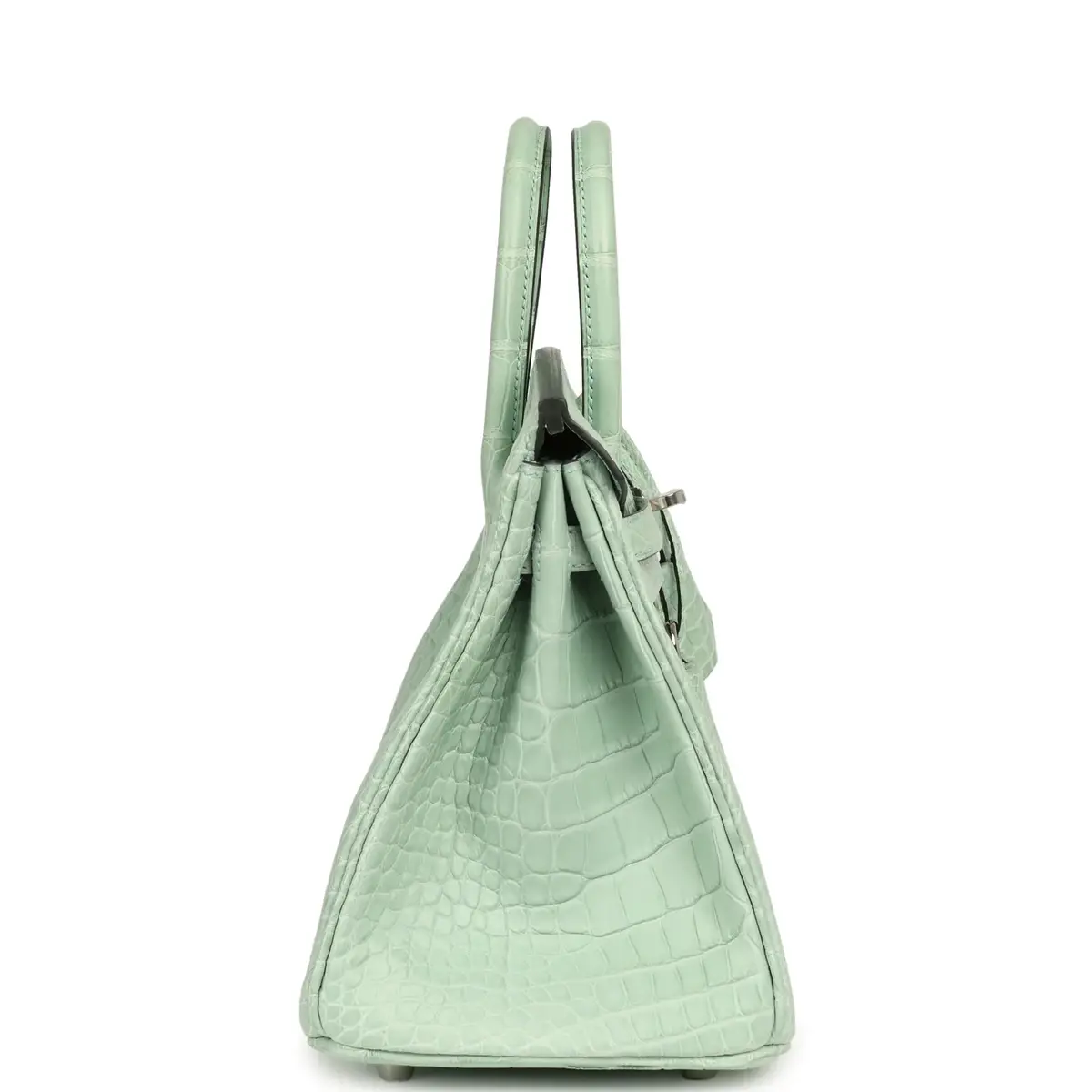 HERMÈS Hermes Birkin 25 Vert D'Eau Matte Alligator Palladium Hardware | Thumbnail 3 HERMÈS Hermes Birkin 25 Vert D'Eau Matte Alligator Palladium Hardware | Thumbnail 3