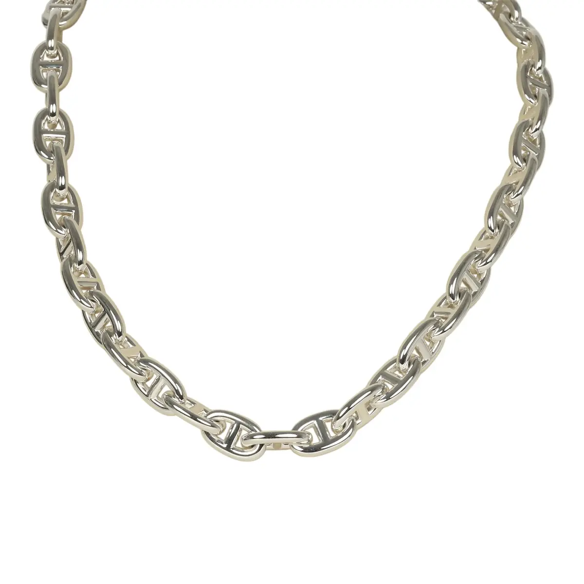 HERMÈS Hermes Chaine D'Ancre Necklace MM Sterling | Thumbnail 2 HERMÈS Hermes Chaine D'Ancre Necklace MM Sterling | Thumbnail 2