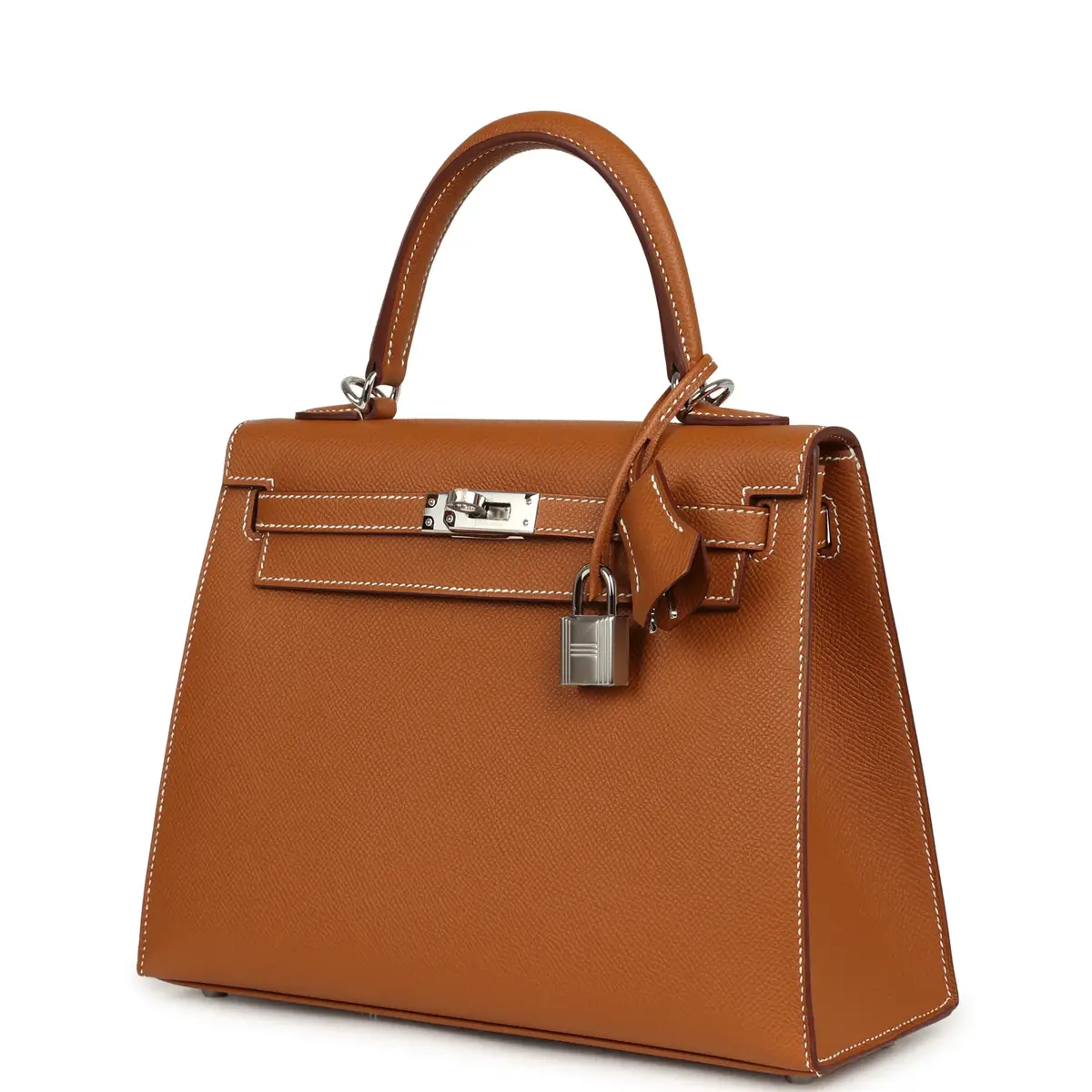 HERMÈS Hermes Kelly Sellier 25 Gold Epsom Palladium Hardware | Thumbnail 5 HERMÈS Hermes Kelly Sellier 25 Gold Epsom Palladium Hardware | Thumbnail 5