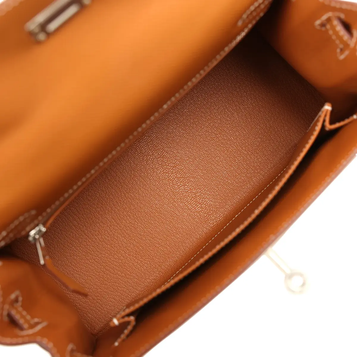 HERMÈS Hermes Kelly Sellier 25 Gold Epsom Palladium Hardware | Thumbnail 9 HERMÈS Hermes Kelly Sellier 25 Gold Epsom Palladium Hardware | Thumbnail 9