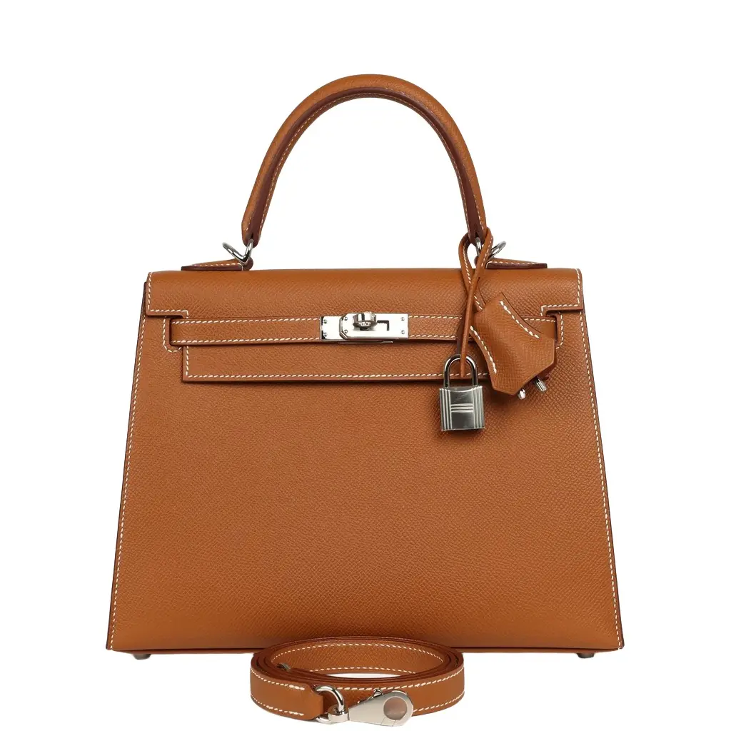 Hermes Kelly Sellier 25 Gold Epsom Palladium Hardware Hermes Kelly Sellier 25 Gold Epsom Palladium Hardware