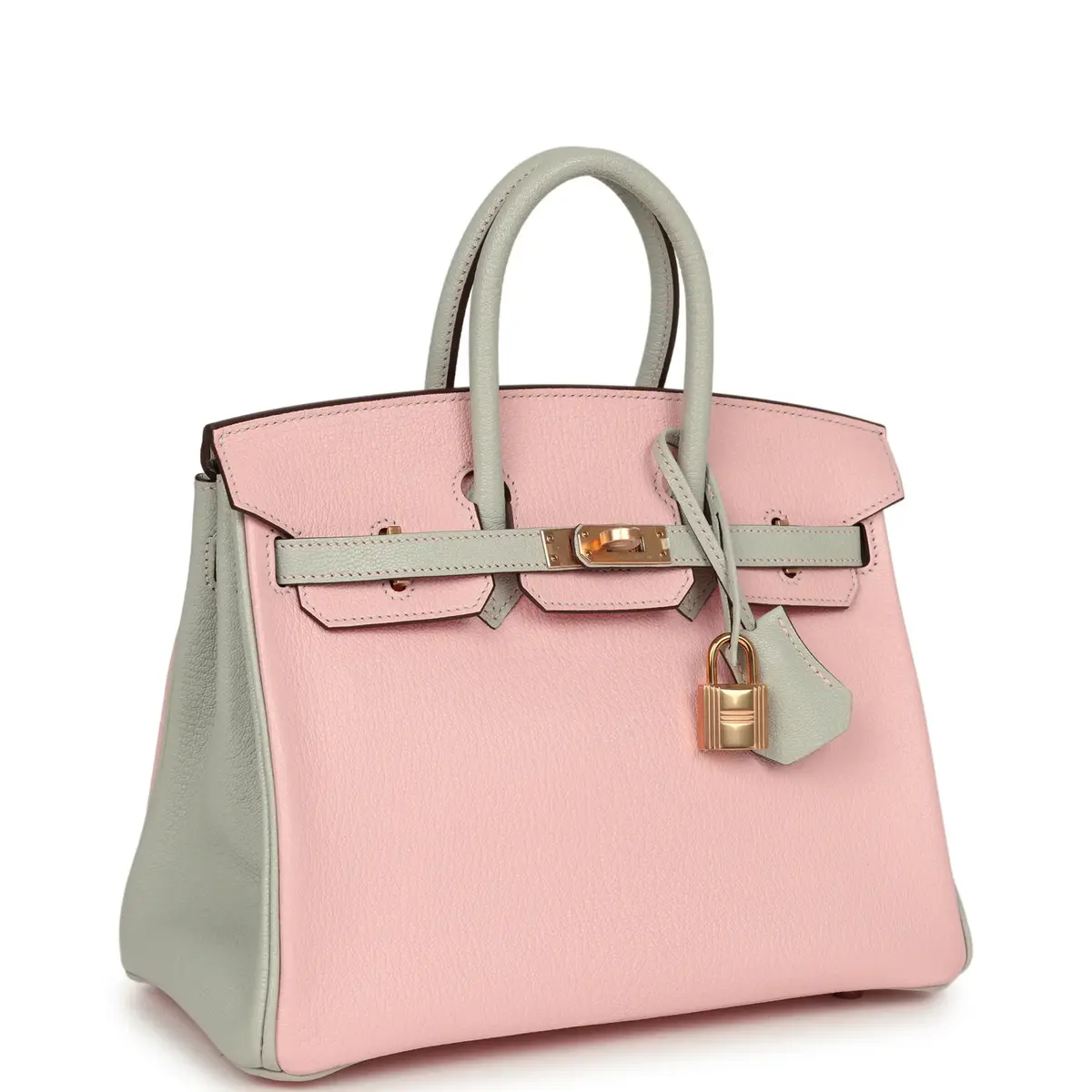 HERMÈS Hermes Special Order (HSS) Birkin 25 Rose Sakura, Gris Perle Chevre Mysore Rose Gold Hardware | Thumbnail 2 HERMÈS Hermes Special Order (HSS) Birkin 25 Rose Sakura, Gris Perle Chevre Mysore Rose Gold Hardware | Thumbnail 2