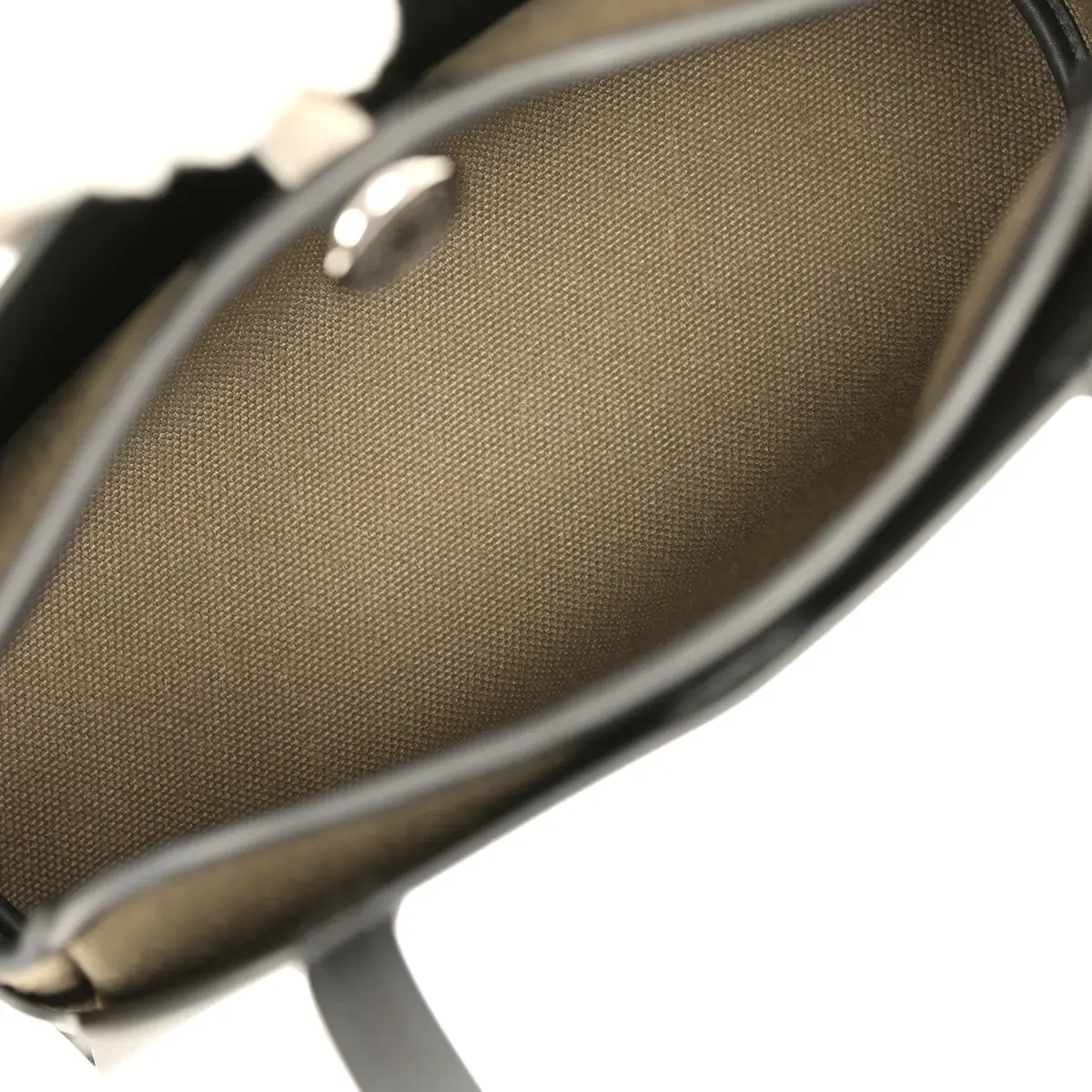 HERMÈS Hermes Tablier Sellier Black Vache Hunter, Swift, Vert Loden Toile Militaire Canvas Palladium Hardware | Thumbnail 8 HERMÈS Hermes Tablier Sellier Black Vache Hunter, Swift, Vert Loden Toile Militaire Canvas Palladium Hardware | Thumbnail 8