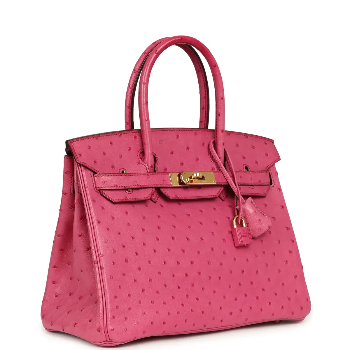 HERMÈS Pre-owned Hermes Birkin 30 Fuchsia Ostrich Gold Hardware | Thumbnail 2 HERMÈS Pre-owned Hermes Birkin 30 Fuchsia Ostrich Gold Hardware | Thumbnail 2