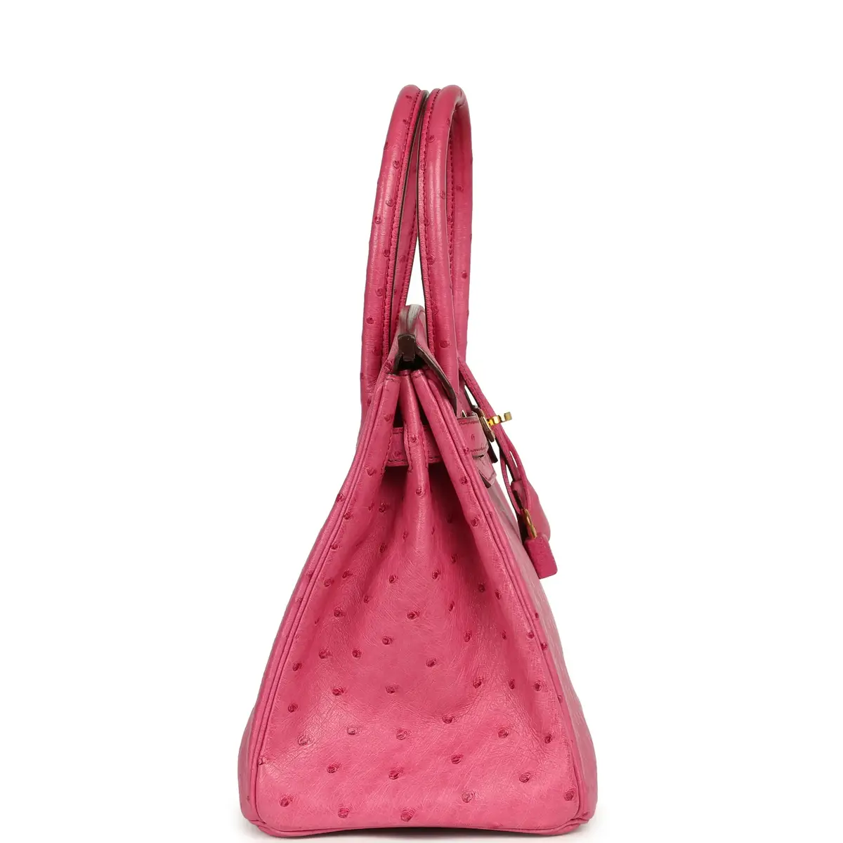 HERMÈS Pre-owned Hermes Birkin 30 Fuchsia Ostrich Gold Hardware | Thumbnail 3 HERMÈS Pre-owned Hermes Birkin 30 Fuchsia Ostrich Gold Hardware | Thumbnail 3