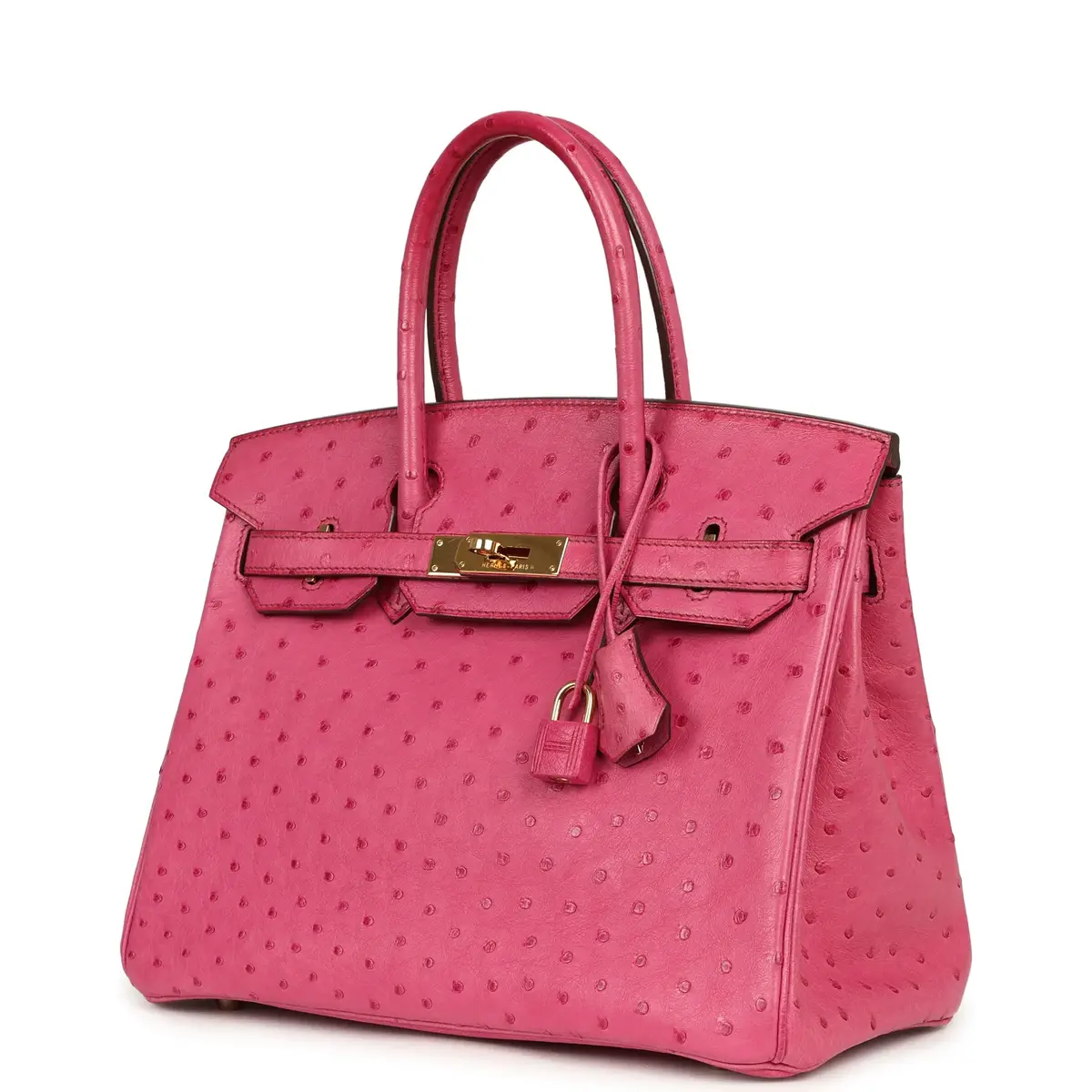 HERMÈS Pre-owned Hermes Birkin 30 Fuchsia Ostrich Gold Hardware | Thumbnail 5 HERMÈS Pre-owned Hermes Birkin 30 Fuchsia Ostrich Gold Hardware | Thumbnail 5