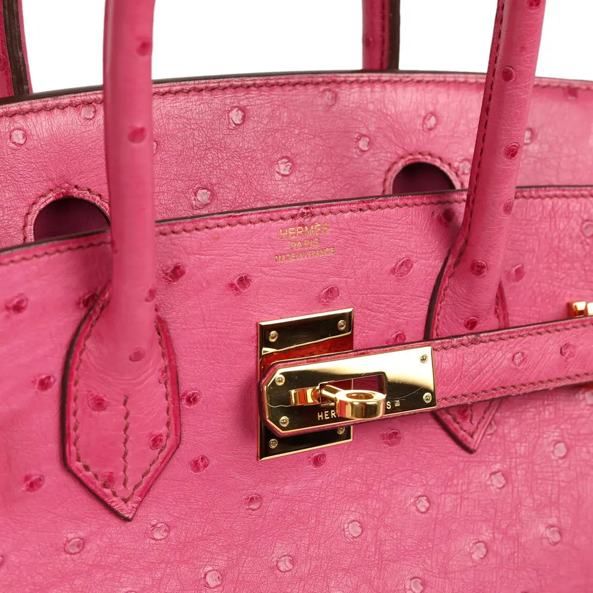HERMÈS Pre-owned Hermes Birkin 30 Fuchsia Ostrich Gold Hardware | Thumbnail 7 HERMÈS Pre-owned Hermes Birkin 30 Fuchsia Ostrich Gold Hardware | Thumbnail 7