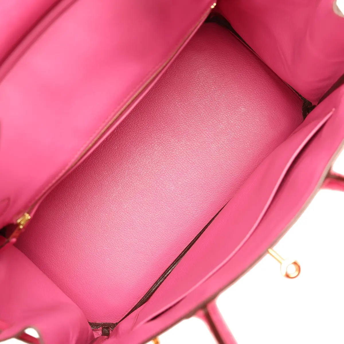HERMÈS Pre-owned Hermes Birkin 30 Fuchsia Ostrich Gold Hardware | Thumbnail 9 HERMÈS Pre-owned Hermes Birkin 30 Fuchsia Ostrich Gold Hardware | Thumbnail 9