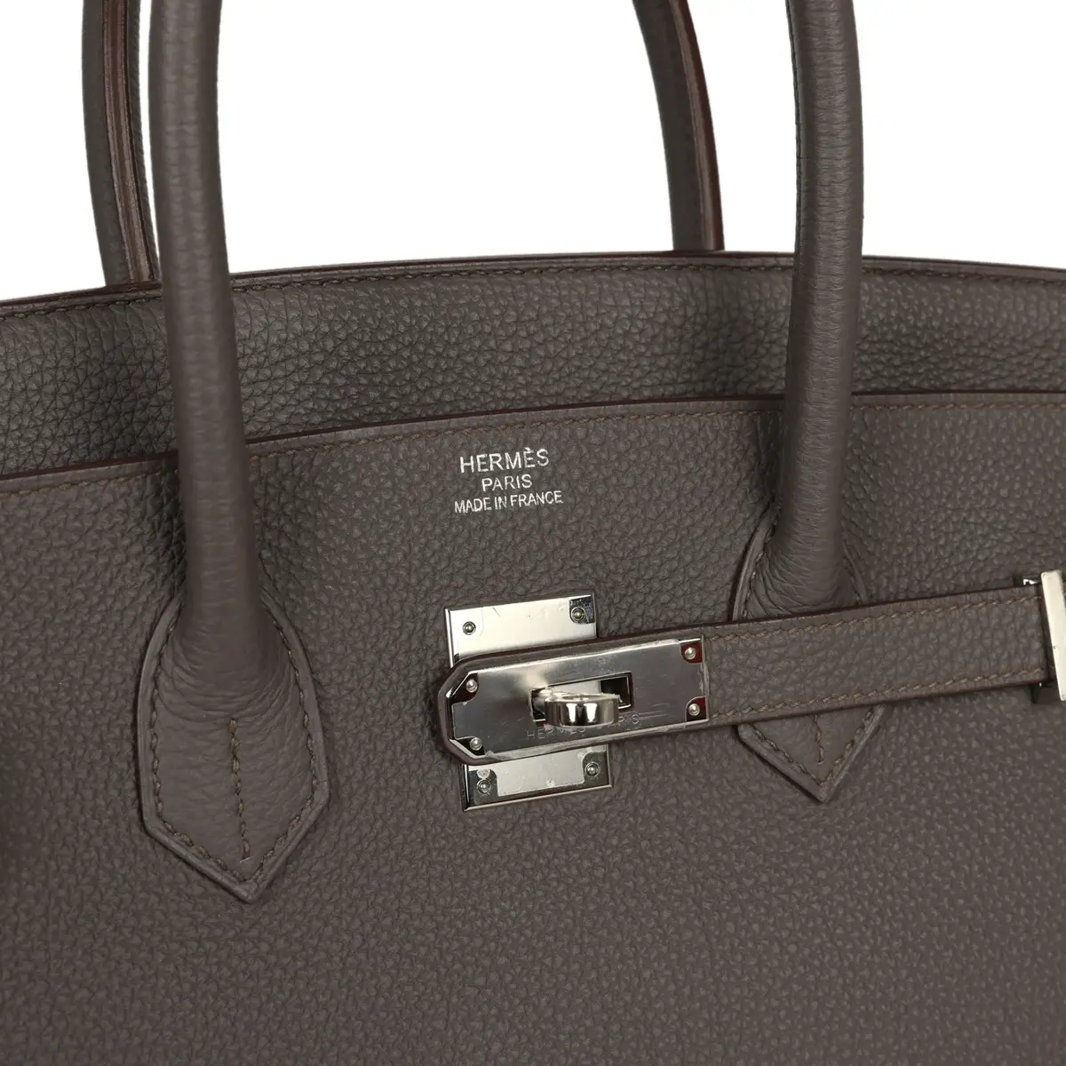 HERMÈS Pre-owned Hermes Birkin 35 Etain Togo Palladium Hardware | Thumbnail 7 HERMÈS Pre-owned Hermes Birkin 35 Etain Togo Palladium Hardware | Thumbnail 7
