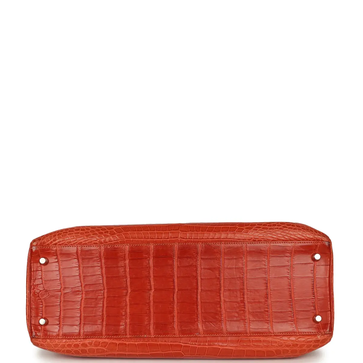HERMÈS Pre-owned Hermes Kelly Retourne 40 Sanguine Matte Porosus Crocodile Palladium Hardware | Thumbnail 6 HERMÈS Pre-owned Hermes Kelly Retourne 40 Sanguine Matte Porosus Crocodile Palladium Hardware | Thumbnail 6