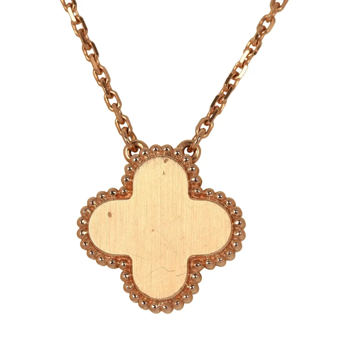 Van Cleef & Arpels Pre-owned Van Cleef & Arpels 2023 Holiday Vintage Alhambra Pendant Necklace Silver Obsidian White Diamond Rose Gold | Thumbnail 4 Van Cleef & Arpels Pre-owned Van Cleef & Arpels 2023 Holiday Vintage Alhambra Pendant Necklace Silver Obsidian White Diamond Rose Gold | Thumbnail 4