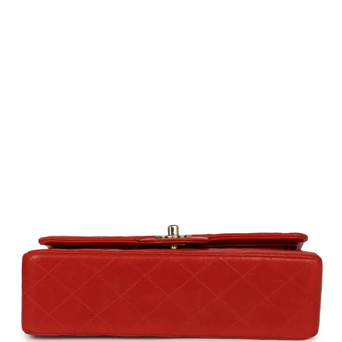 Chanel Vintage Chanel Small Classic Double Flap Bag Red Lambskin Gold Hardware | Thumbnail 6 Chanel Vintage Chanel Small Classic Double Flap Bag Red Lambskin Gold Hardware | Thumbnail 6