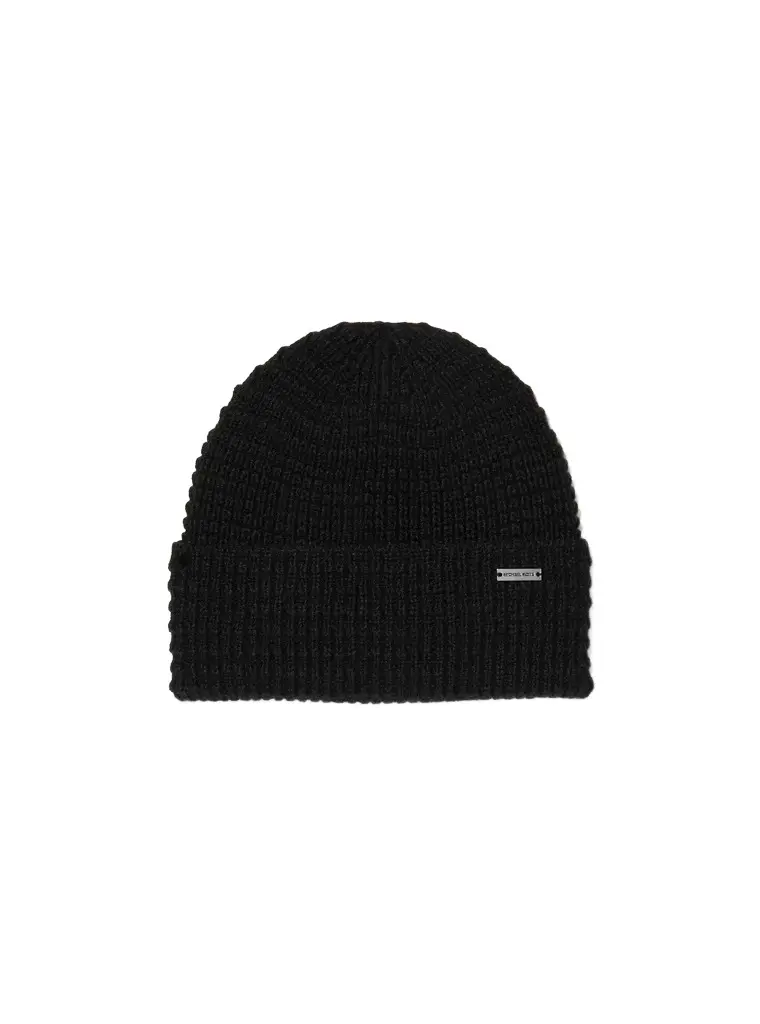 Michael Kors Collection Textured Knit Beanie in Black - One Size by Michael Kors Mens