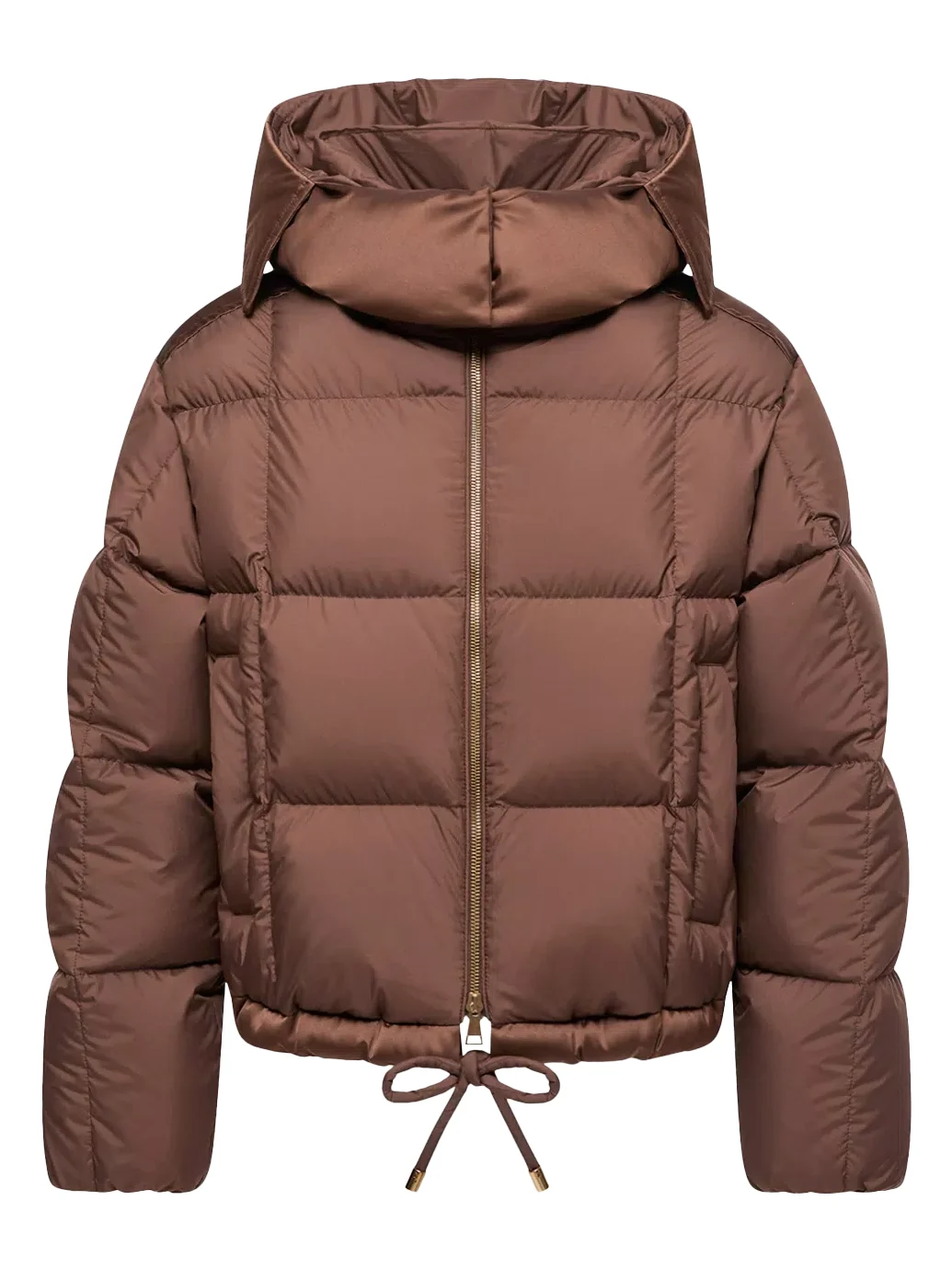 Legerete Square-quilted Hooded Short Down Jacket Legerete Square-quilted Hooded Short Down Jacket