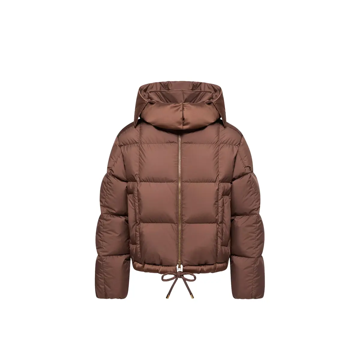 Legerete Square-quilted Hooded Short Down Jacket Legerete Square-quilted Hooded Short Down Jacket