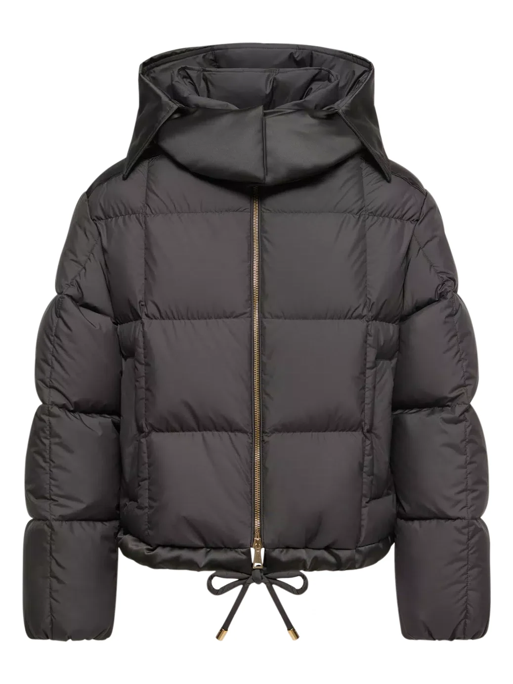 Legerete Square-quilted Hooded Short Down Jacket Legerete Square-quilted Hooded Short Down Jacket