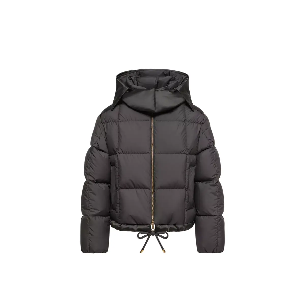 Legerete Square-quilted Hooded Short Down Jacket Legerete Square-quilted Hooded Short Down Jacket