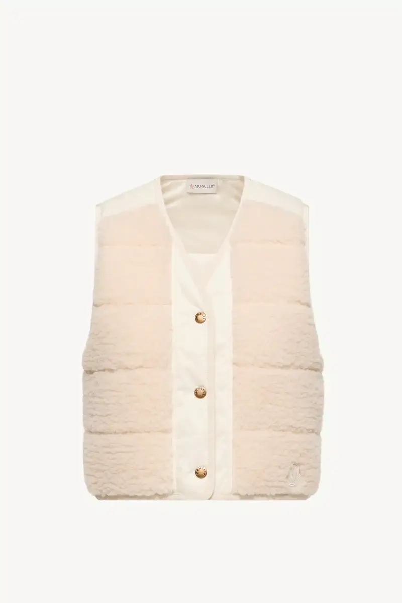 Moncler Fluffy Teddy Padded Vest | Thumbnail 2 Moncler Fluffy Teddy Padded Vest | Thumbnail 2