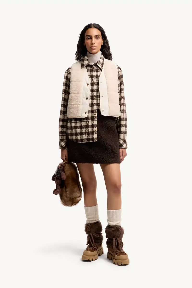 Moncler Fluffy Teddy Padded Vest | Thumbnail 3 Moncler Fluffy Teddy Padded Vest | Thumbnail 3
