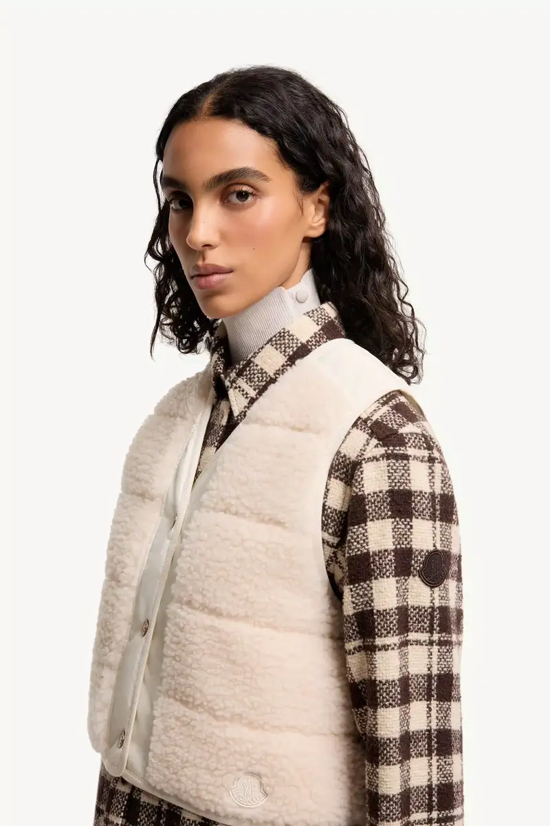 Moncler Fluffy Teddy Padded Vest | Thumbnail 4 Moncler Fluffy Teddy Padded Vest | Thumbnail 4