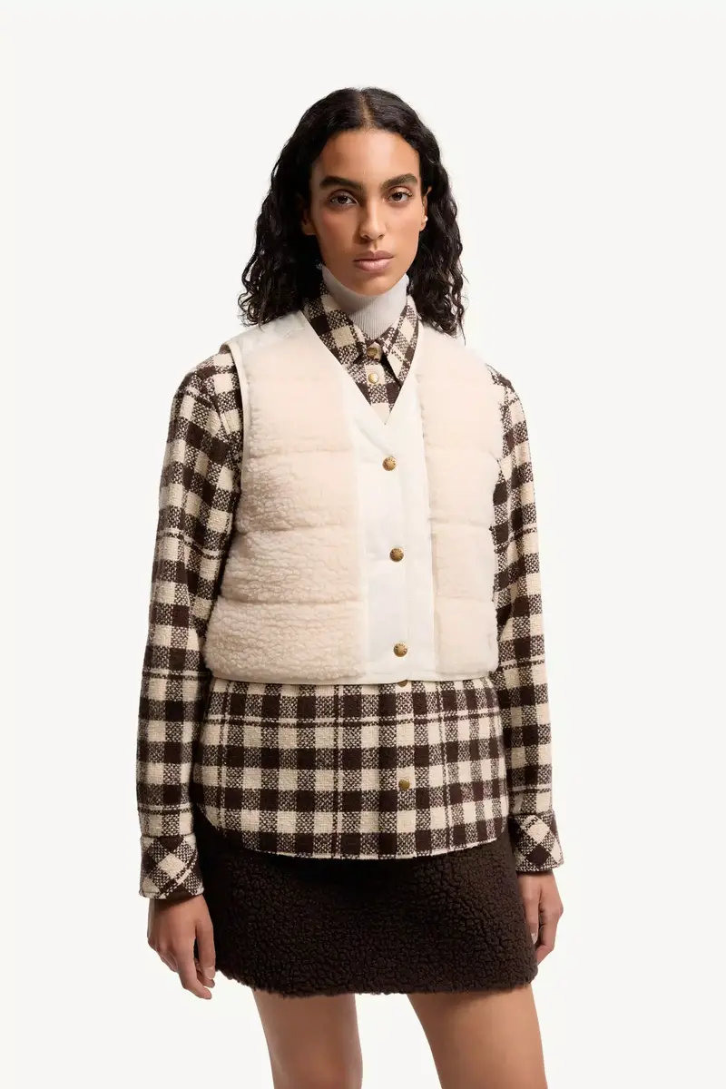 Moncler Fluffy Teddy Padded Vest | Thumbnail 5 Moncler Fluffy Teddy Padded Vest | Thumbnail 5