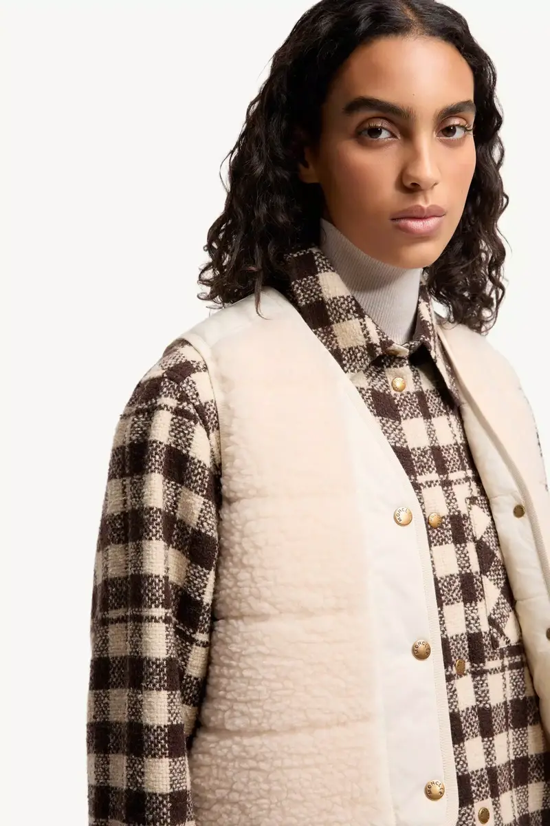 Moncler Fluffy Teddy Padded Vest | Thumbnail 7 Moncler Fluffy Teddy Padded Vest | Thumbnail 7