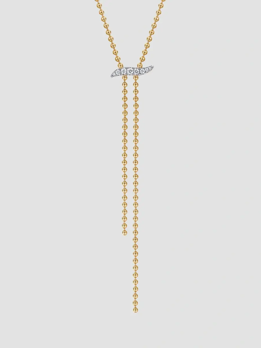 Gabriel & Co Women's Two-Tone 14K Gold & 0.41 TCW Diamond Lariat Necklace | Thumbnail 3 Gabriel & Co Women's Two-Tone 14K Gold & 0.41 TCW Diamond Lariat Necklace | Thumbnail 3