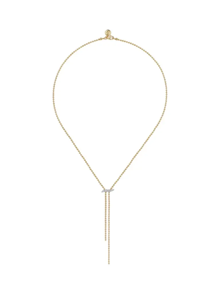 Women's Two-Tone 14K Gold & 0.41 TCW Diamond Lariat Necklace Women's Two-Tone 14K Gold & 0.41 TCW Diamond Lariat Necklace