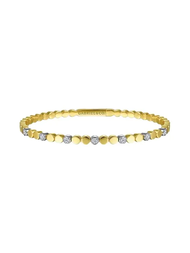 Women's Two-Tone 14K Gold & 0.35 TCW Diamond Bangle Women's Two-Tone 14K Gold & 0.35 TCW Diamond Bangle