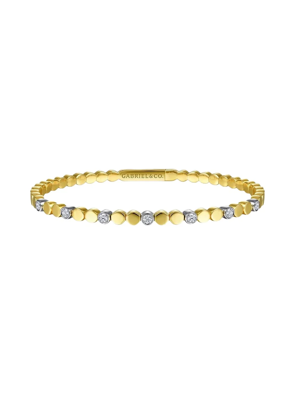 Women's Two-Tone 14K Gold & 0.35 TCW Diamond Bangle Women's Two-Tone 14K Gold & 0.35 TCW Diamond Bangle