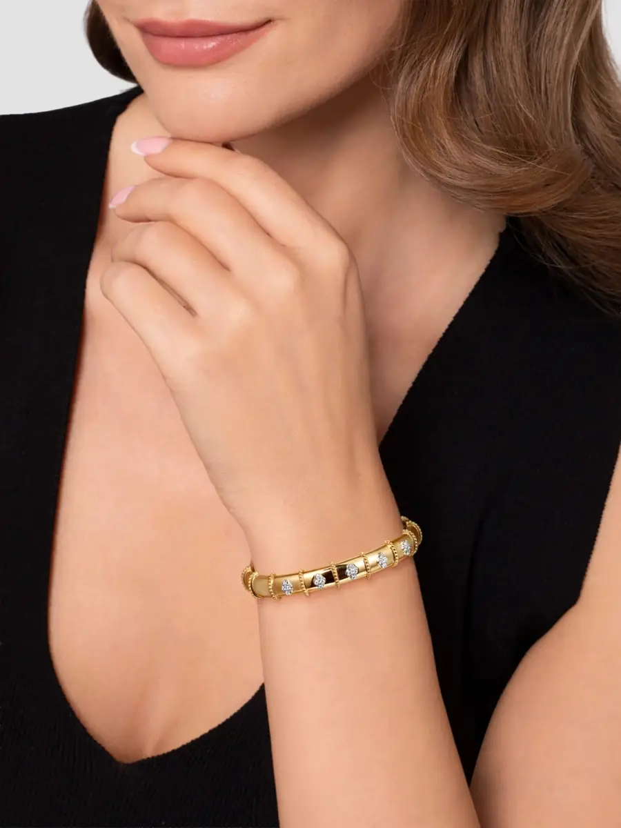 Gabriel & Co Women's Two-Tone 14K Gold & 0.20 TCW Diamond Cuff | Thumbnail 2 Gabriel & Co Women's Two-Tone 14K Gold & 0.20 TCW Diamond Cuff | Thumbnail 2