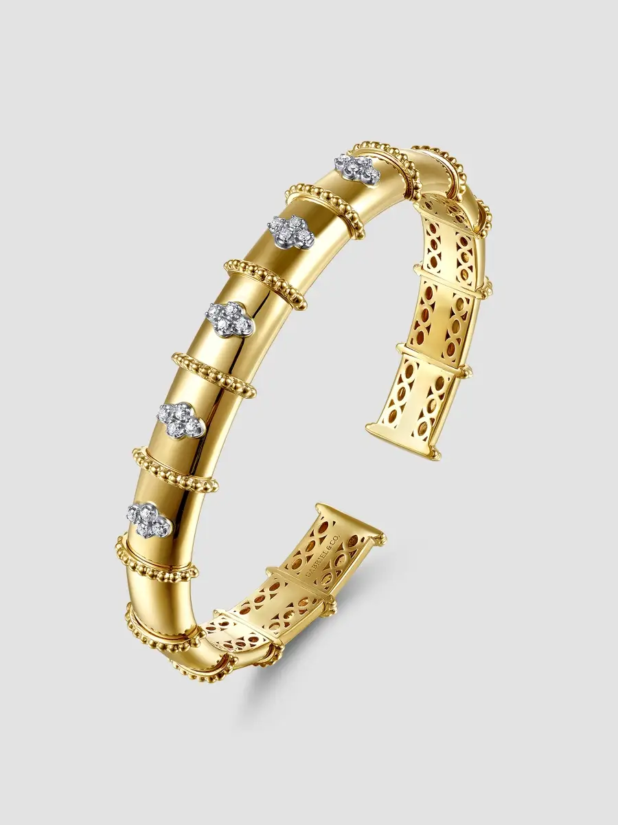 Gabriel & Co Women's Two-Tone 14K Gold & 0.20 TCW Diamond Cuff | Thumbnail 3 Gabriel & Co Women's Two-Tone 14K Gold & 0.20 TCW Diamond Cuff | Thumbnail 3