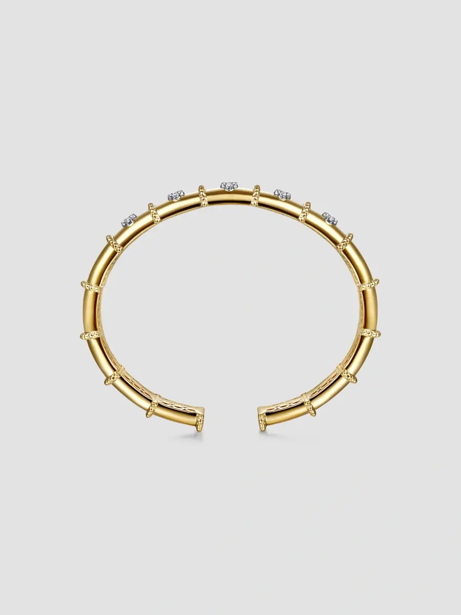 Gabriel & Co Women's Two-Tone 14K Gold & 0.20 TCW Diamond Cuff | Thumbnail 4 Gabriel & Co Women's Two-Tone 14K Gold & 0.20 TCW Diamond Cuff | Thumbnail 4