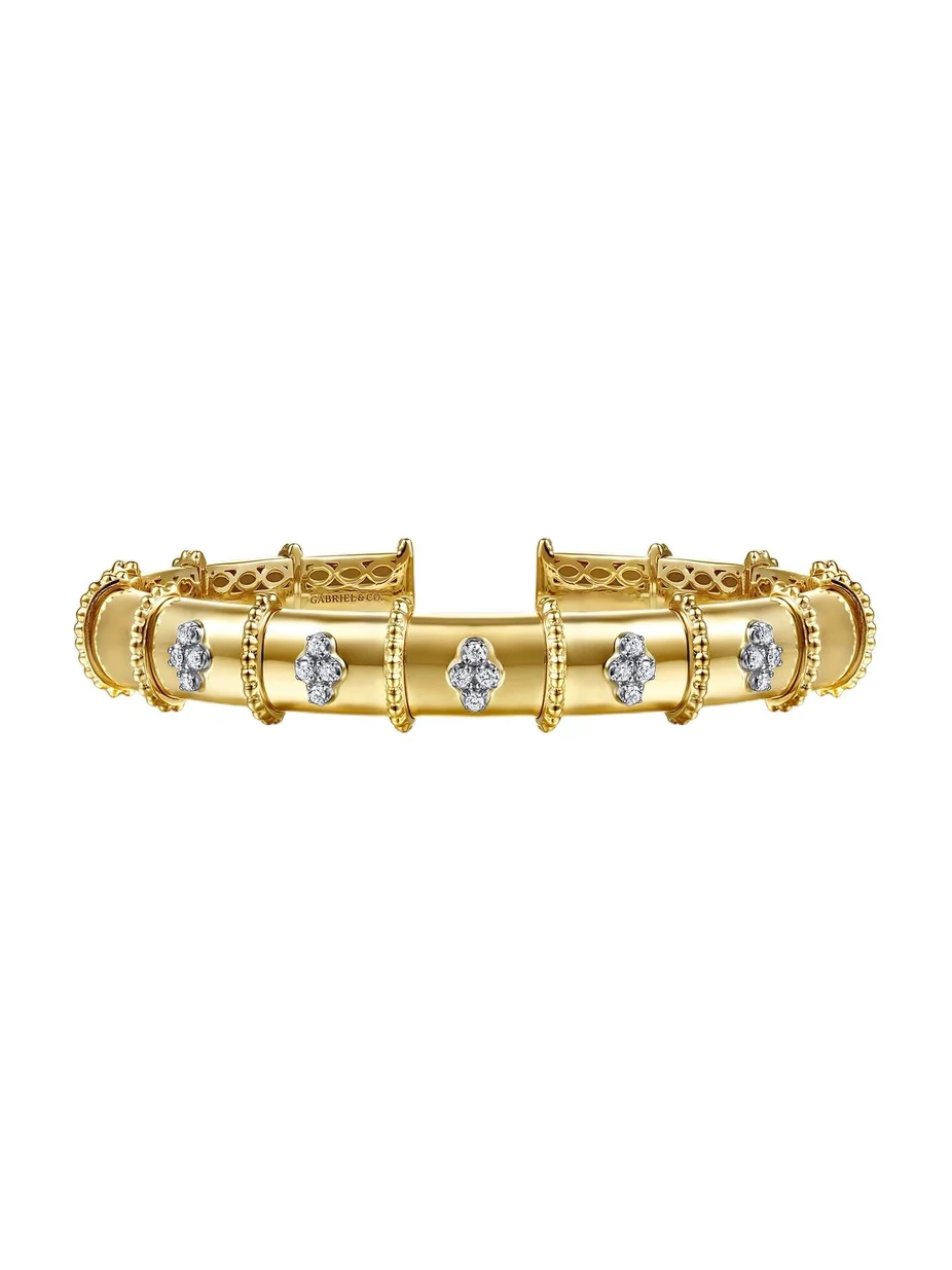 Gabriel & Co Women's Two-Tone 14K Gold & 0.20 TCW Diamond Cuff