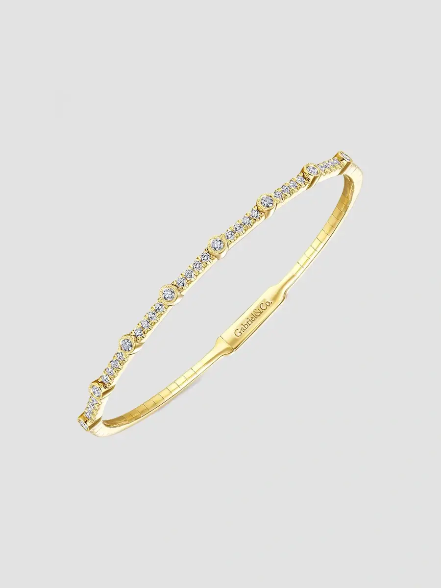 Gabriel & Co Women's 14K Yellow Gold & 0.65 TCW Diamond Bangle | Thumbnail 3 Gabriel & Co Women's 14K Yellow Gold & 0.65 TCW Diamond Bangle | Thumbnail 3
