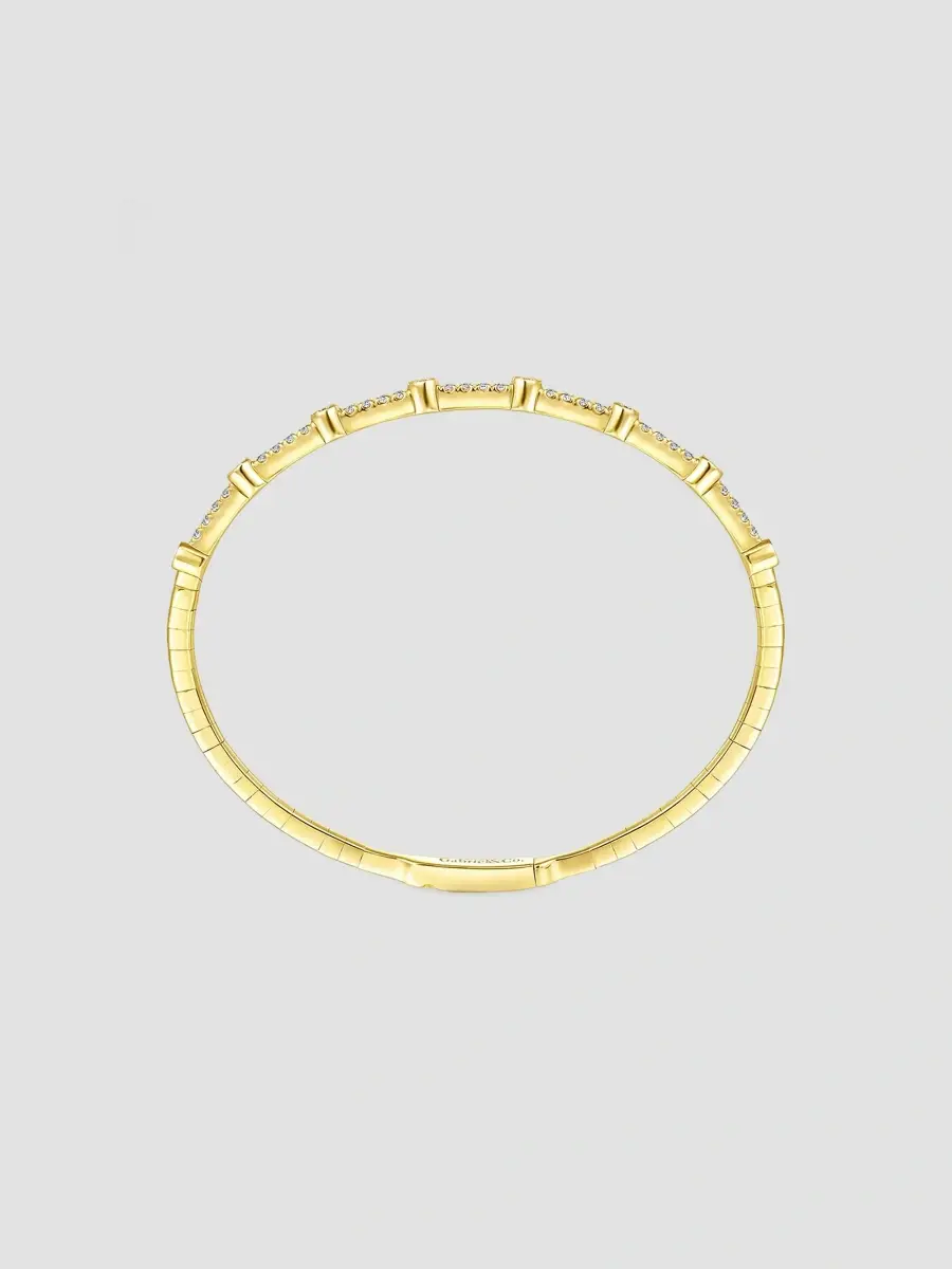 Gabriel & Co Women's 14K Yellow Gold & 0.65 TCW Diamond Bangle | Thumbnail 4 Gabriel & Co Women's 14K Yellow Gold & 0.65 TCW Diamond Bangle | Thumbnail 4