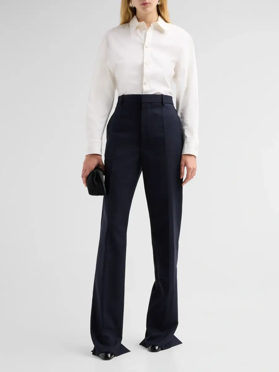 Bottega Veneta Women's Wool Grain De Poudre Trousers | Thumbnail 2