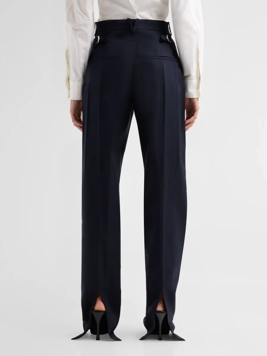 Bottega Veneta Women's Wool Grain De Poudre Trousers | Thumbnail 3