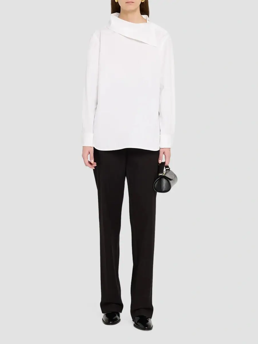 Bottega Veneta Women's Relaxed Compact Cotton Shirt | Thumbnail 2 Bottega Veneta Women's Relaxed Compact Cotton Shirt | Thumbnail 2
