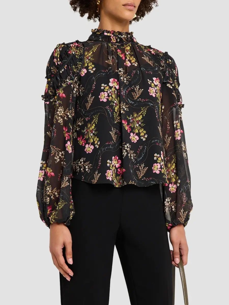 Cinq à Sept Women's Love Letter Josette Floral Top | Thumbnail 4