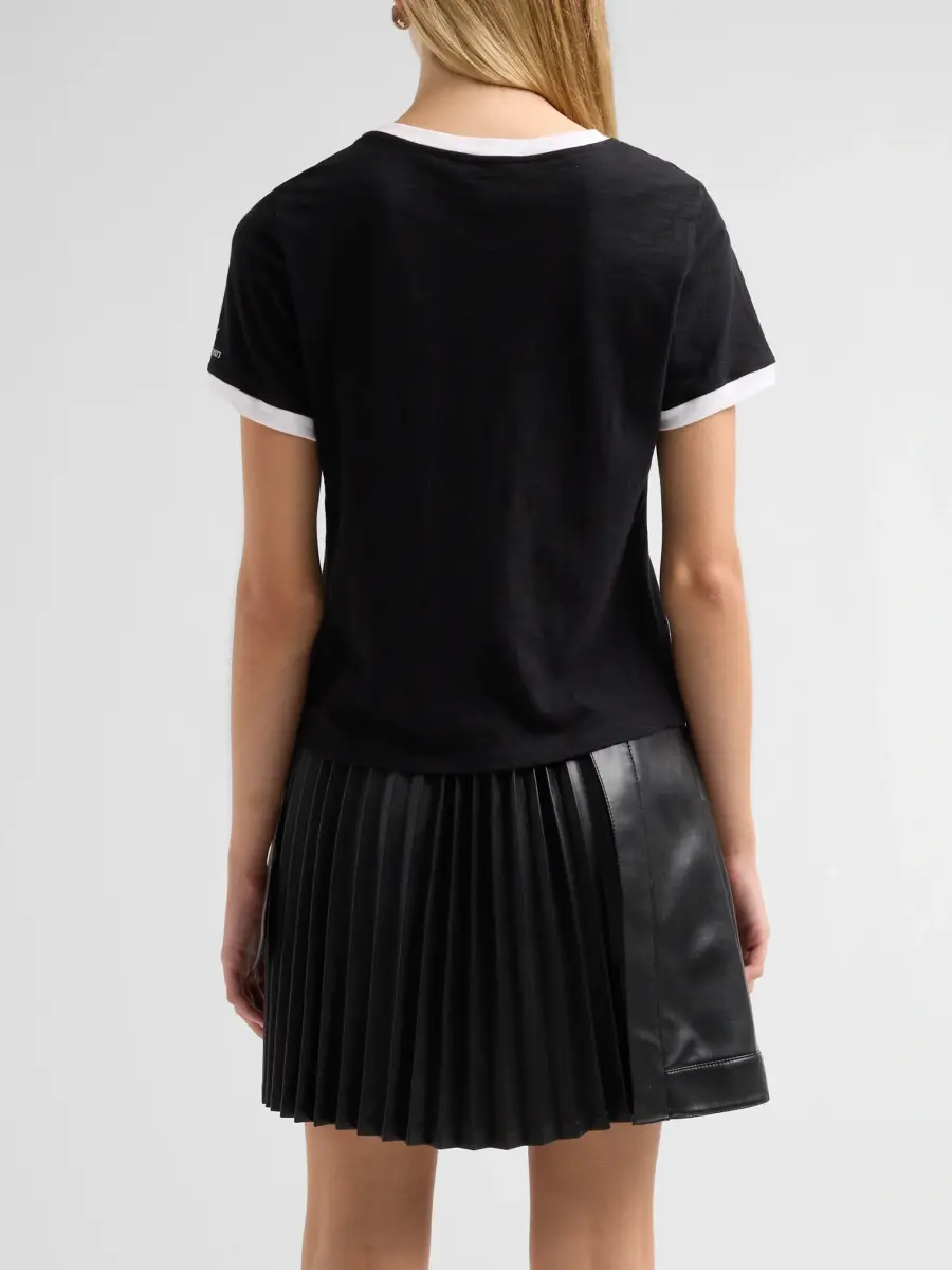 Cinq à Sept Women's L'Amour Doodle Shrunken T-Shirt | Thumbnail 3