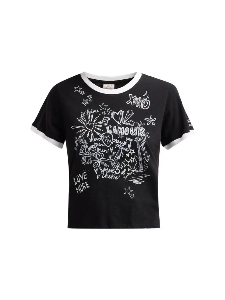 Women's L'Amour Doodle Shrunken T-Shirt