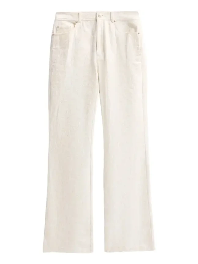 Women's Stevie Paisley Flocked High-Rise Boot-Cut Jeans