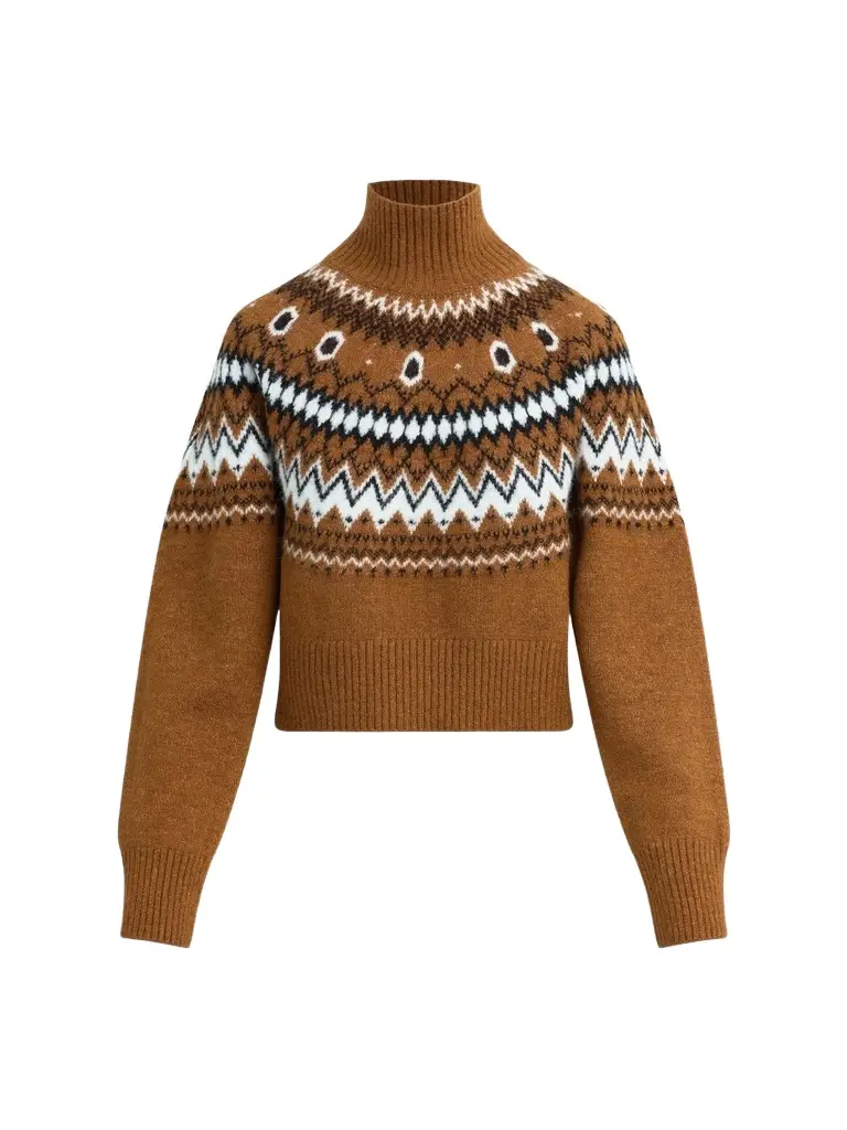 Women's Chalet Fair Isle-Inspired Turtleneck Sweater Women's Chalet Fair Isle-Inspired Turtleneck Sweater