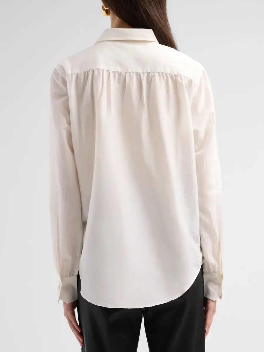 RE/DONE Women's Dillon Cotton-Silk-Blend Voile Shirt | Thumbnail 3