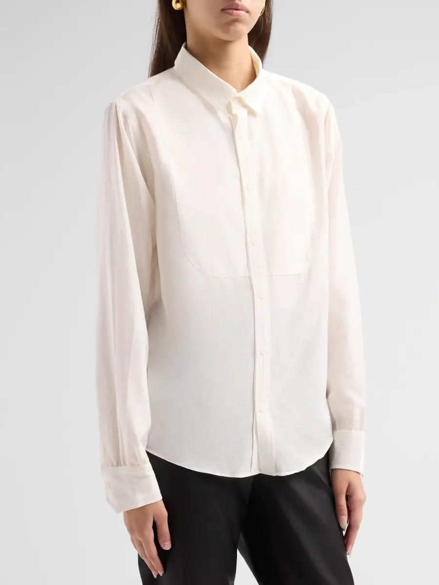 RE/DONE Women's Dillon Cotton-Silk-Blend Voile Shirt | Thumbnail 4