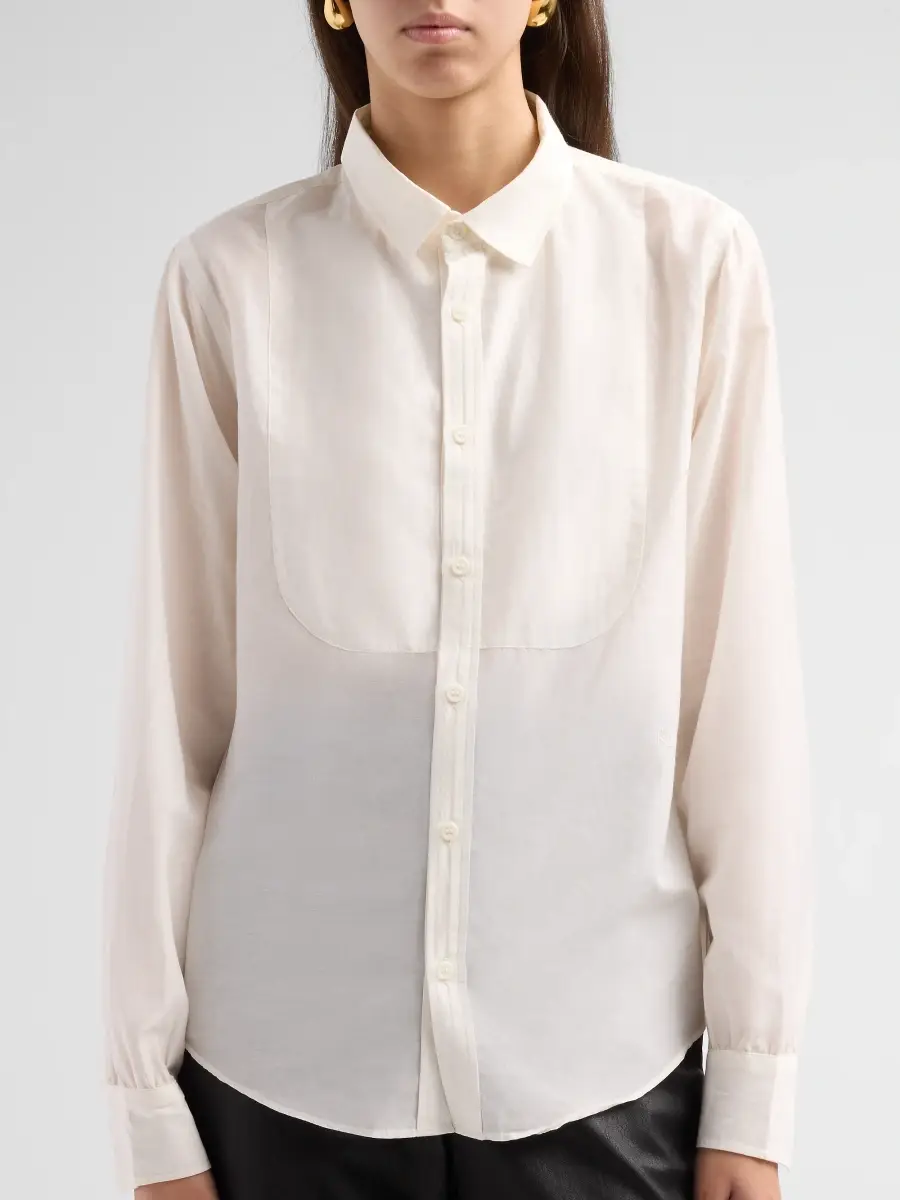 RE/DONE Women's Dillon Cotton-Silk-Blend Voile Shirt | Thumbnail 5