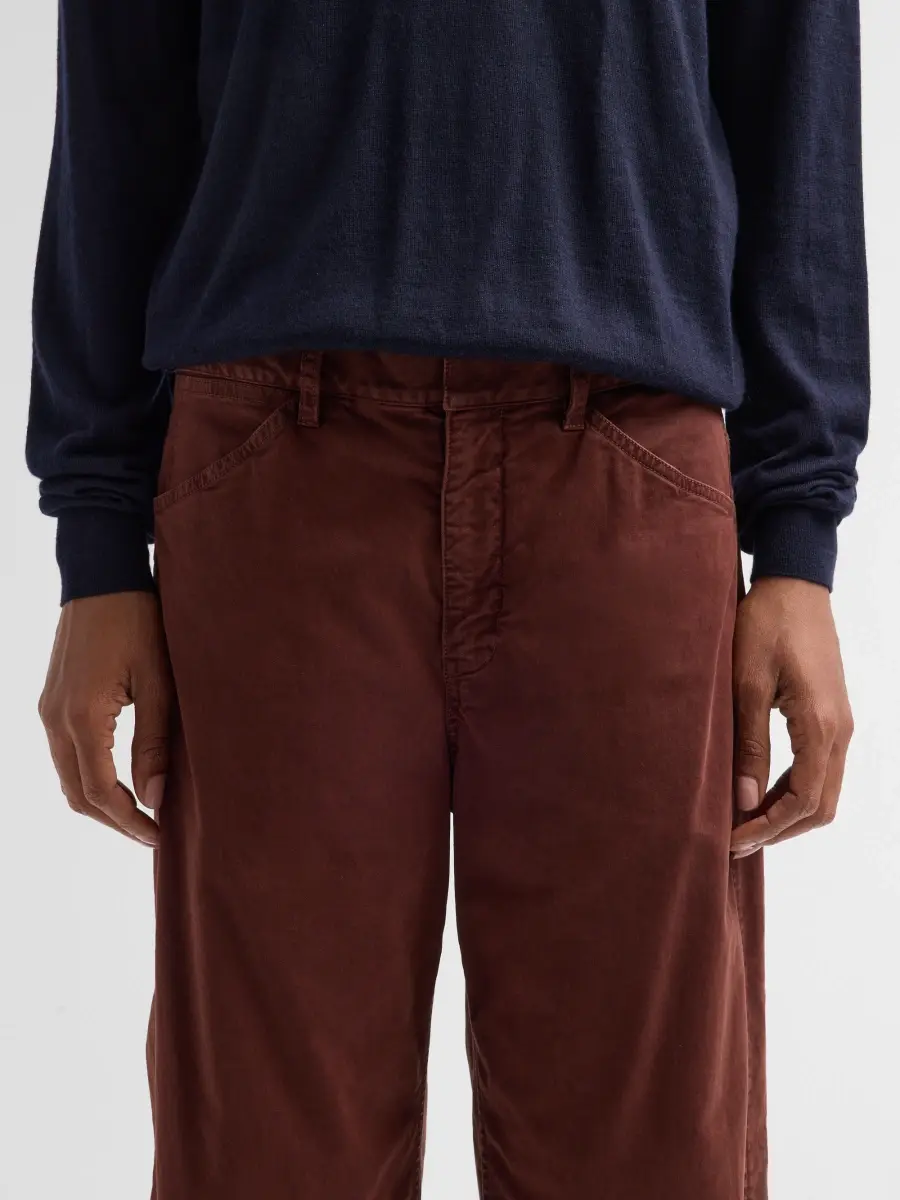 Nili Lotan Women's Tribeca Cotton Mid-Rise Barrel Pants | Thumbnail 5 Nili Lotan Women's Tribeca Cotton Mid-Rise Barrel Pants | Thumbnail 5