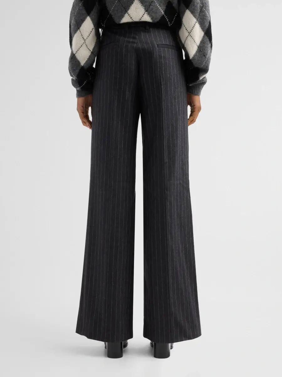 Nili Lotan Women's Bethany Pinstripe Wool Pants | Thumbnail 3 Nili Lotan Women's Bethany Pinstripe Wool Pants | Thumbnail 3