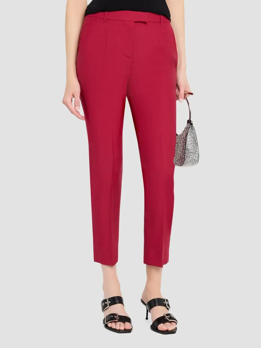 Alexander McQueen Women's Elongated Wool-Mohair-Blend Cigarette Pants | Thumbnail 4 Alexander McQueen Women's Elongated Wool-Mohair-Blend Cigarette Pants | Thumbnail 4